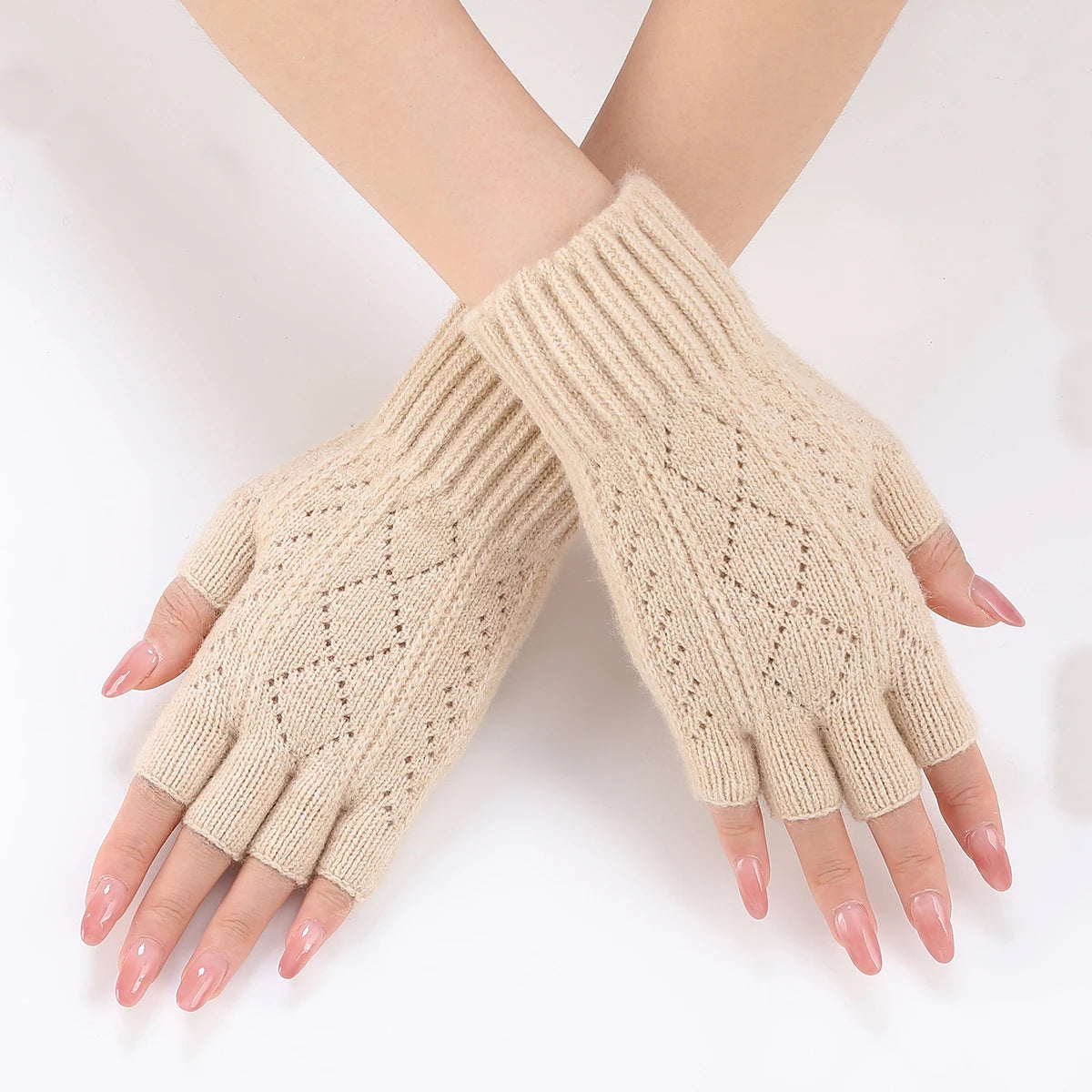 Cozy Knit Fingerless Gloves for Winter - Soft, Warm & Flexible