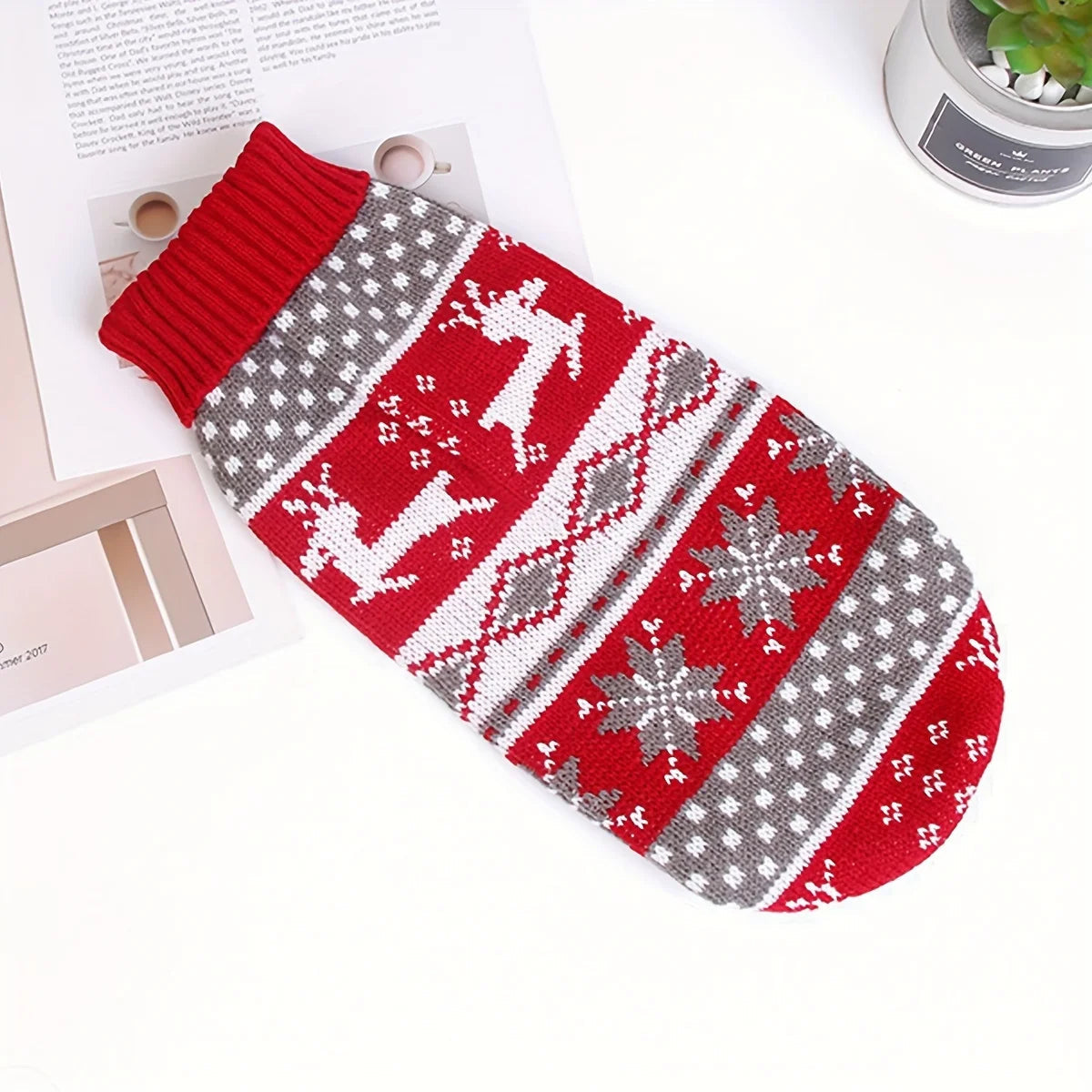 Cozy Knitted Christmas Sweater for Small Dogs