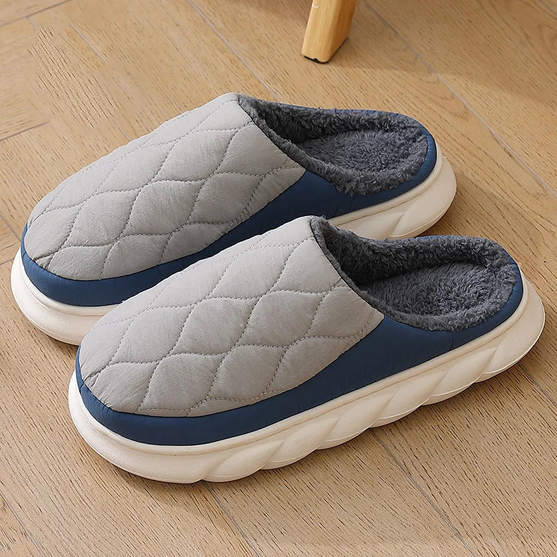 Men's Waterproof Winter Slippers – Warm, Cozy Indoor Footwear