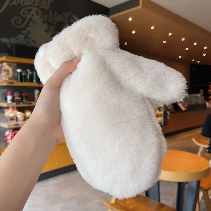 Cozy Fluffy Plush Mittens - Ultra-Warm Winter Gloves
