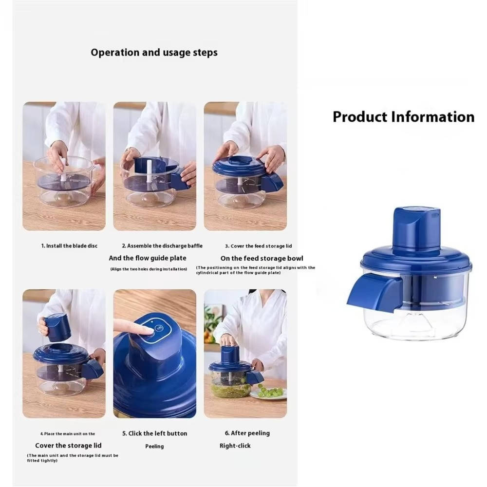 Electric Fruit & Vegetable Peeler - Quick, Effortless Peeling for Fresh Prep