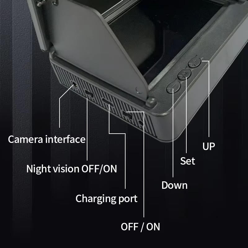 Portable Underwater Fish Finder with Camera and 4.3-inch LCD Monitor