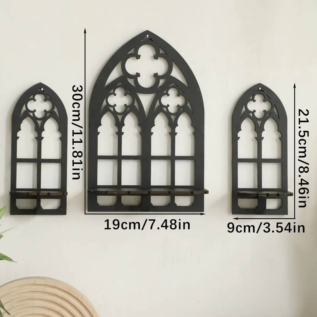 Three-Piece Gothic Wall Decor Set