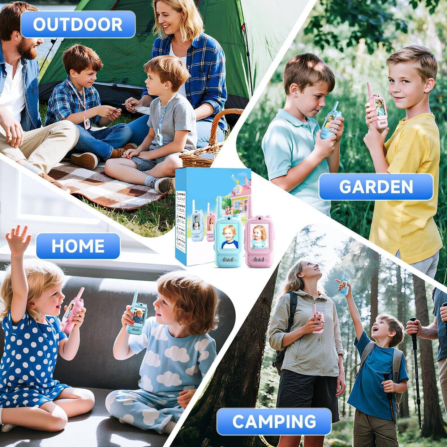 Kids Walkie Talkies: Video, Voice & Chat - 2-Pack