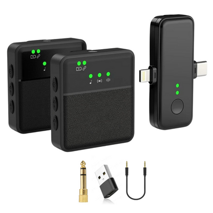 Wireless Bluetooth Lavalier Microphone – Clip-On Lapel Mic for Crisp, Hands-Free Recording