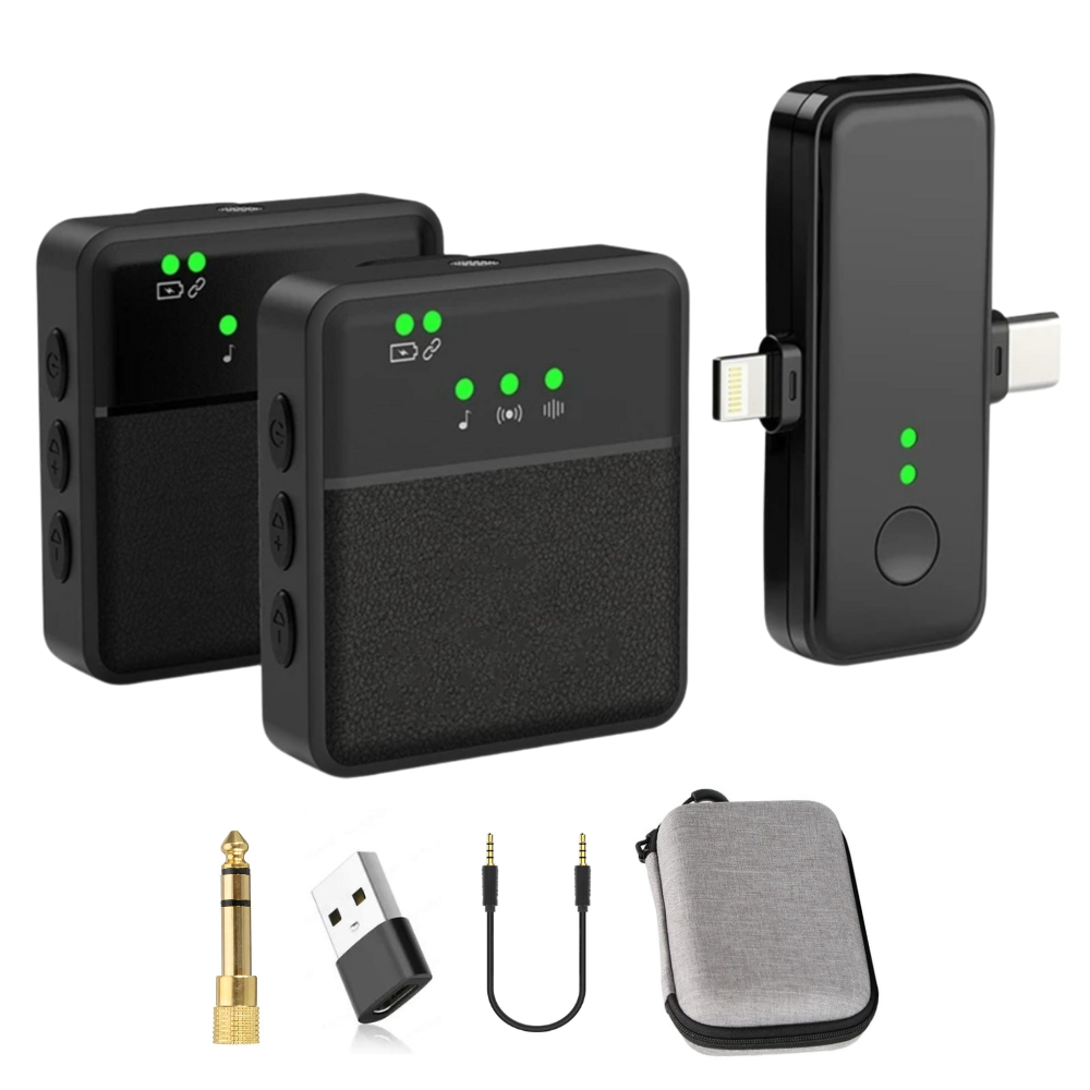 Wireless Bluetooth Lavalier Microphone – Clip-On Lapel Mic for Crisp, Hands-Free Recording