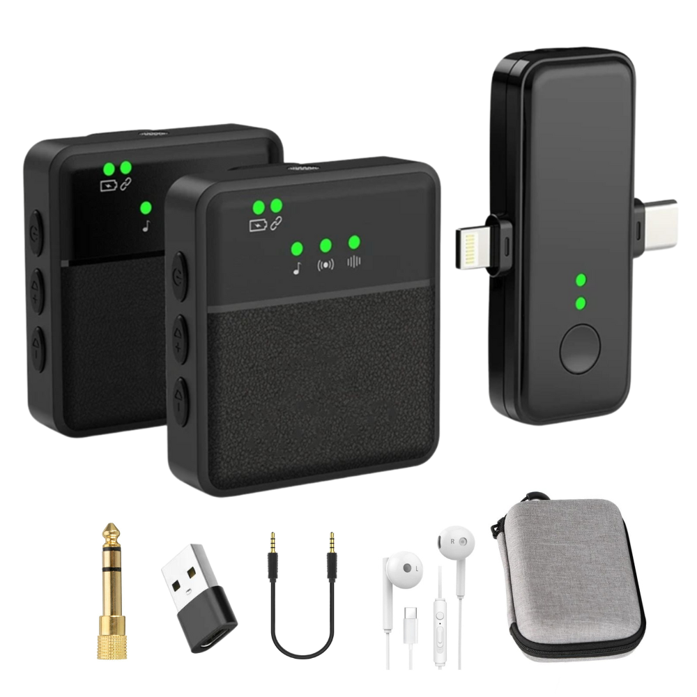 Wireless Bluetooth Lavalier Microphone – Clip-On Lapel Mic for Crisp, Hands-Free Recording