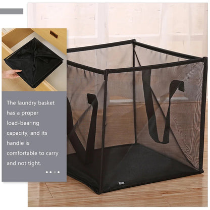 Collapsible Mesh Laundry Hamper with Easy-Carry Handles