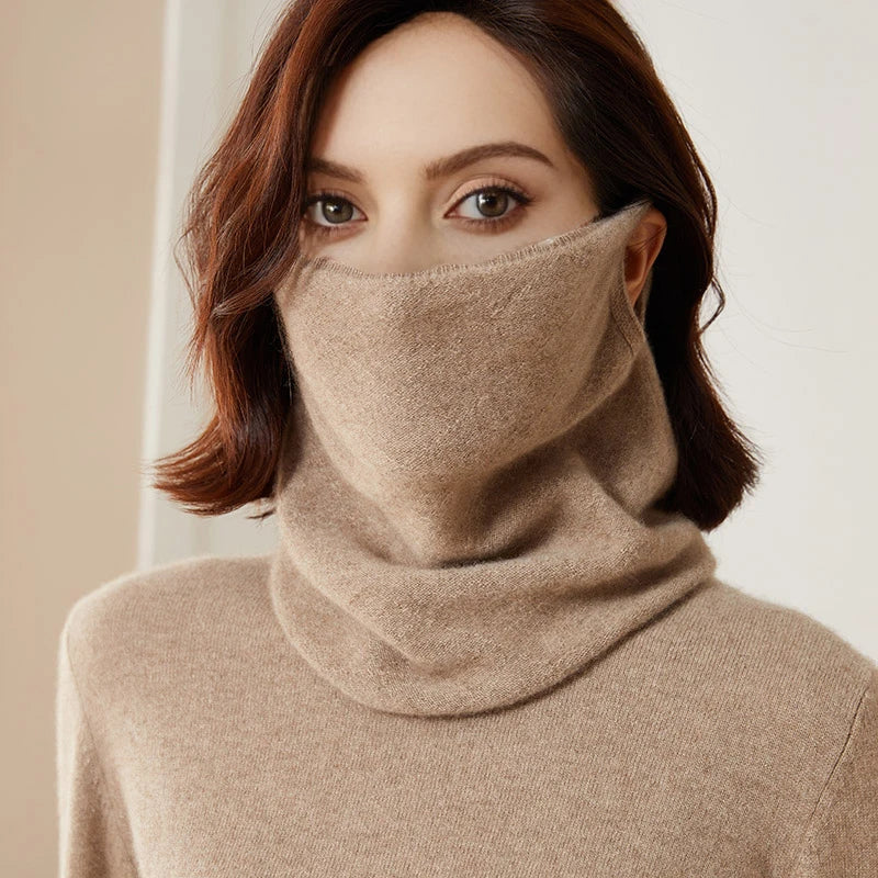 Cozy Merino Wool Face Mask & Winter Scarf Set — Soft, Warm & Breathable