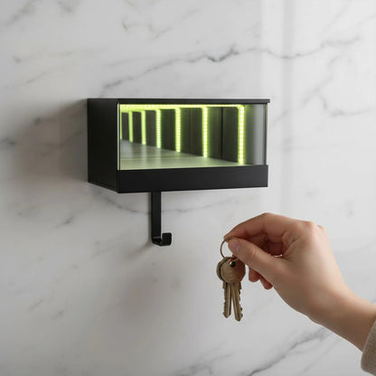 Infinity LED 3D-Printed Car Key Holder - Illuminated Key Organizer