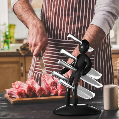 Humanoid-Inspired Creative Kitchen Knife Holder Set