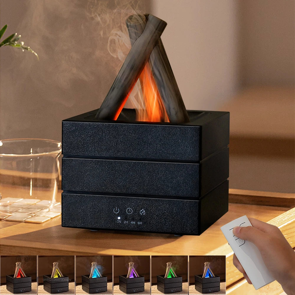 Lifelike Flame Aroma Diffuser with Humidifier