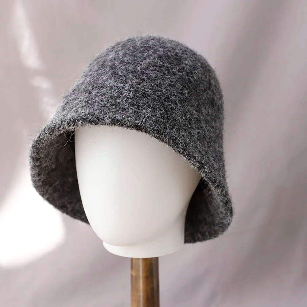 Women's Cozy Winter Wool Bucket Hat