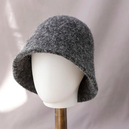 Women's Cozy Winter Wool Bucket Hat