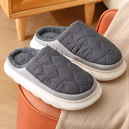 Men's Waterproof Winter Slippers – Warm, Cozy Indoor Footwear
