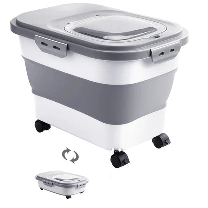 Space-Saving Foldable Food Storage Container with Large Capacity