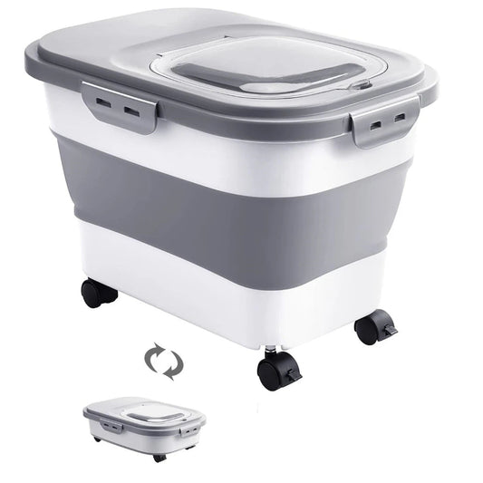 Space-Saving Foldable Food Storage Container with Large Capacity
