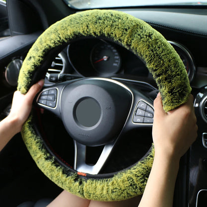 Cozy Plush Winter Steering Wheel Cover — Soft, Warm, and Snug Grip for Cold Weather Driving