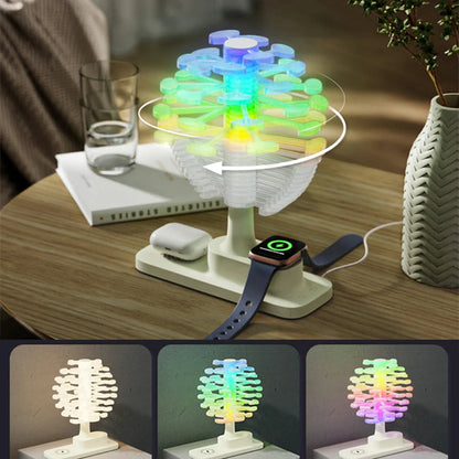 Spiral Tree Table Lamp with Built-In Wireless Charger