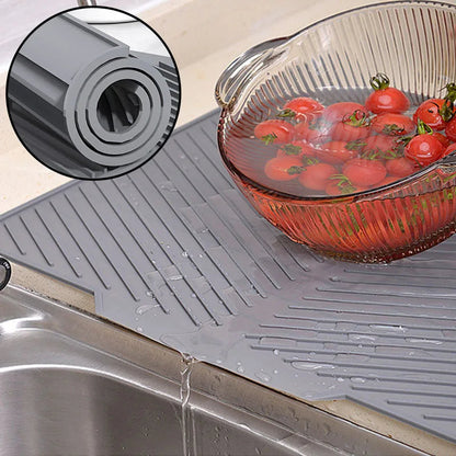 Premium Silicone Countertop Dish Drying Mat – Quick-Dry, Non-Slip Kitchen Mat