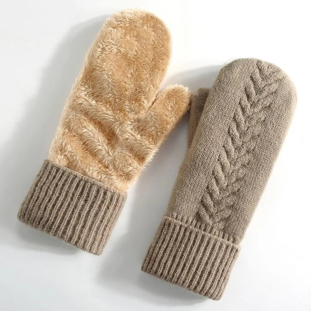 Ultra-Warm Double-Layer Fleece-Lined Winter Mittens