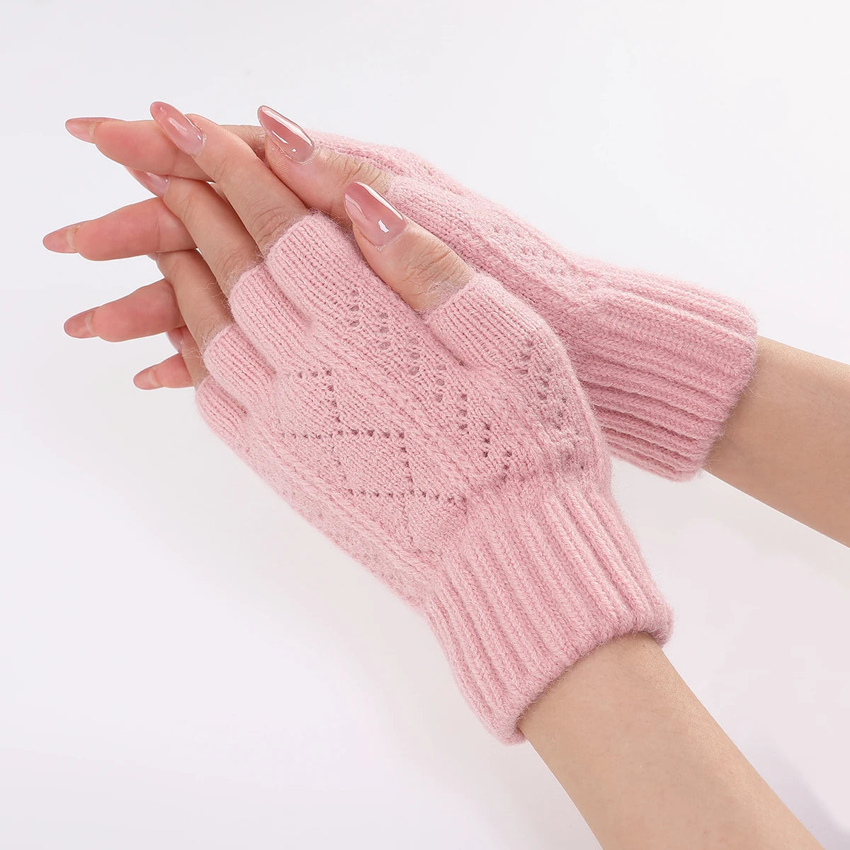 Cozy Knit Fingerless Gloves for Winter - Soft, Warm & Flexible