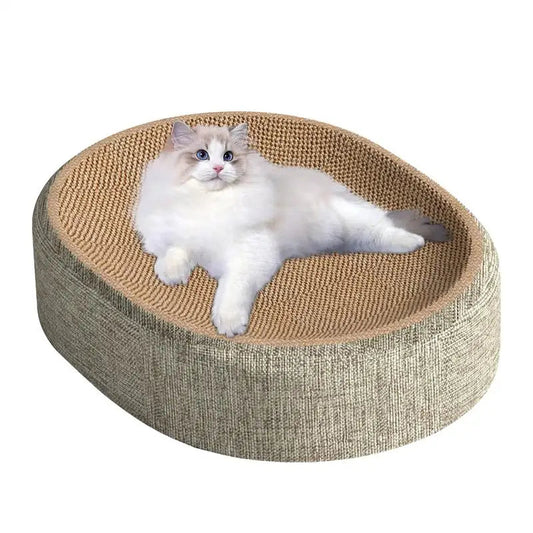 Cozy Oval Sisal 2-in-1 Cat Scratcher & Bed