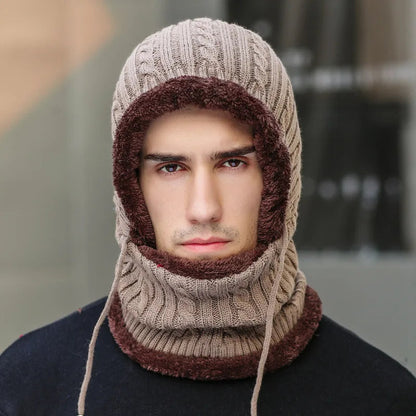 Cozy Winter Knit Balaclava Hat with Scarf - All-in-One Warmth