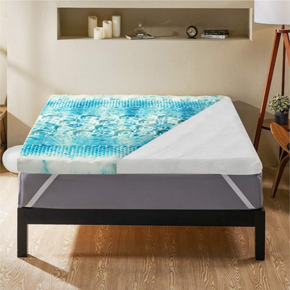 Premium Cooling Egg-Crate Foam Mattress Topper for Cooler, More Comfortable Sleep
