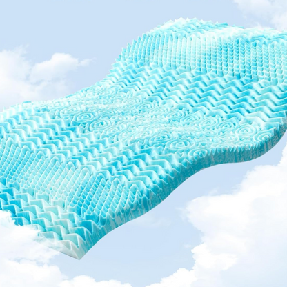 Premium Cooling Egg-Crate Foam Mattress Topper for Cooler, More Comfortable Sleep
