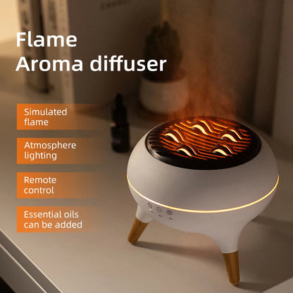 Dynamic Jellyfish Flame Aroma Diffuser with Ambient LED Lighting