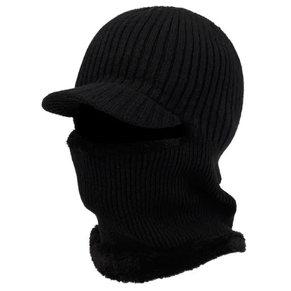 Cozy Knit Beanie Balaclava with Visor