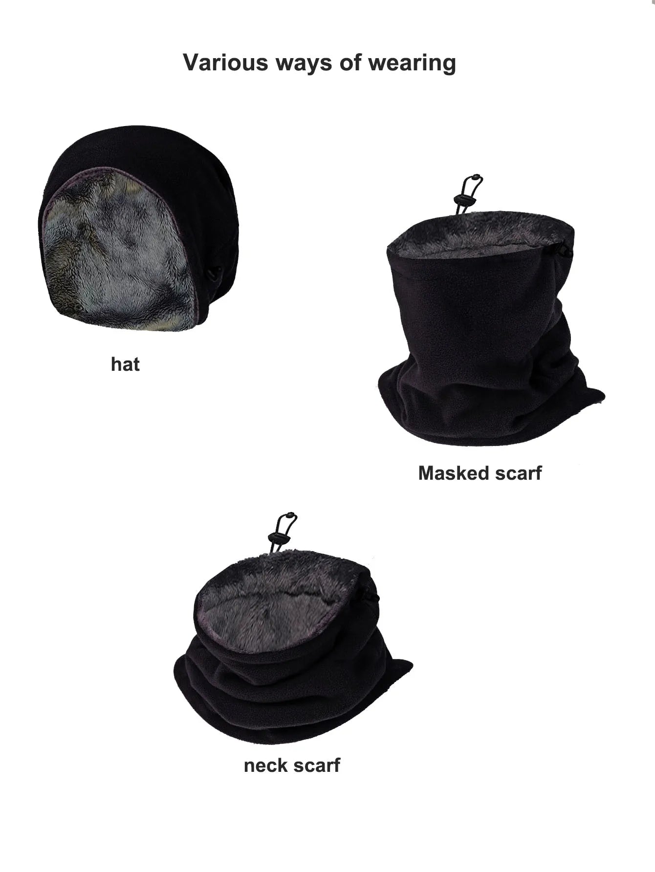 Cozy Fleece Balaclava Mask with Built-In Neck Warmer