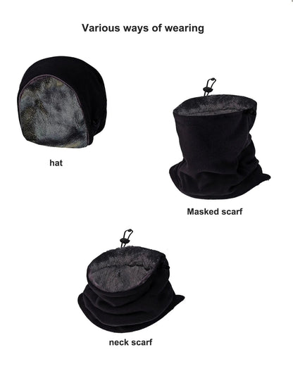 Cozy Fleece Balaclava Mask with Built-In Neck Warmer