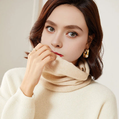 Cozy Merino Wool Face Mask & Winter Scarf Set — Soft, Warm & Breathable
