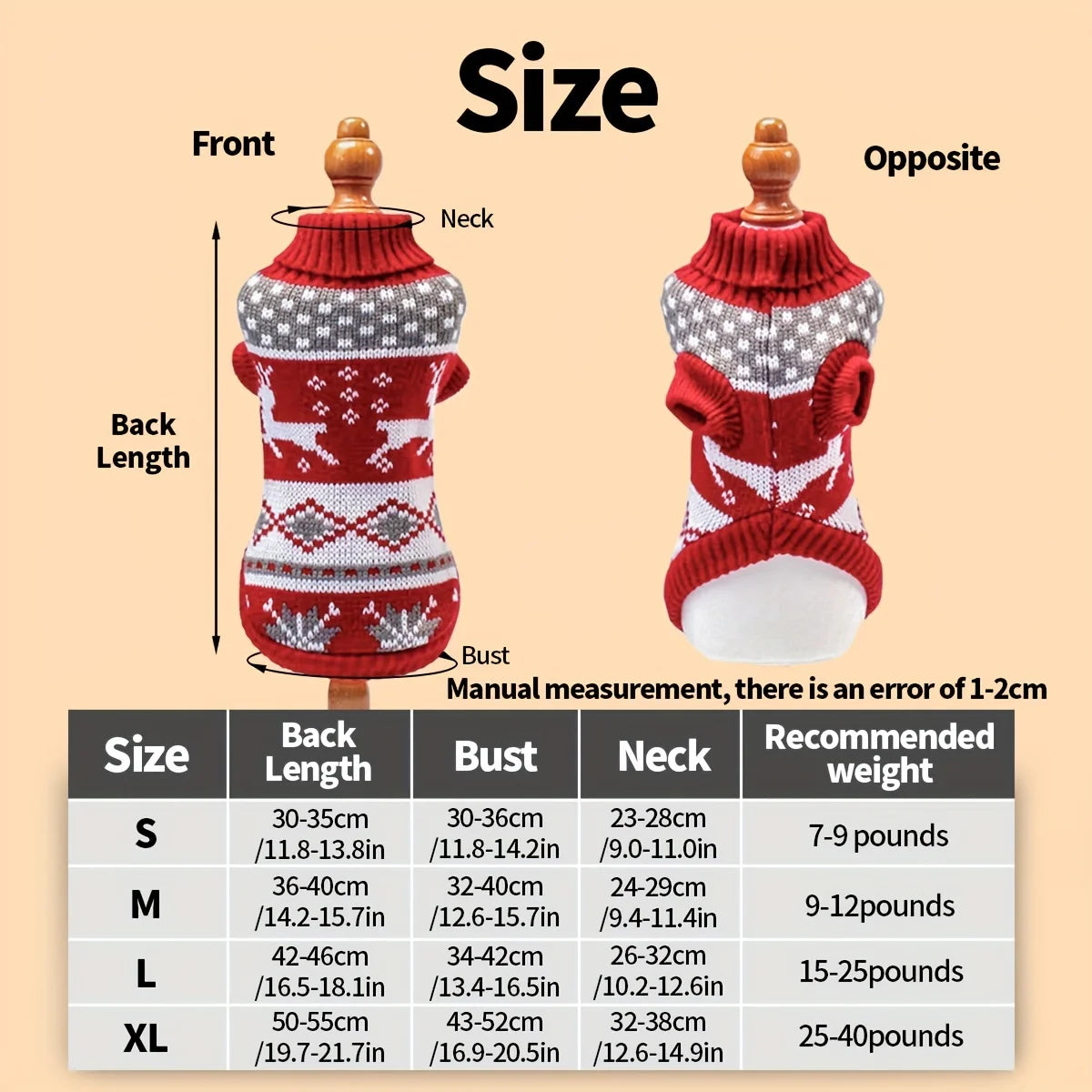 Cozy Knitted Christmas Sweater for Small Dogs