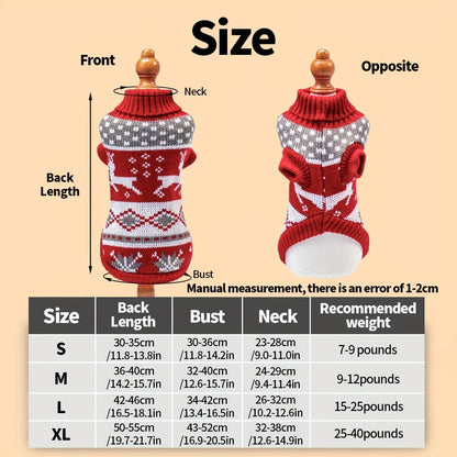 Cozy Knitted Christmas Sweater for Small Dogs