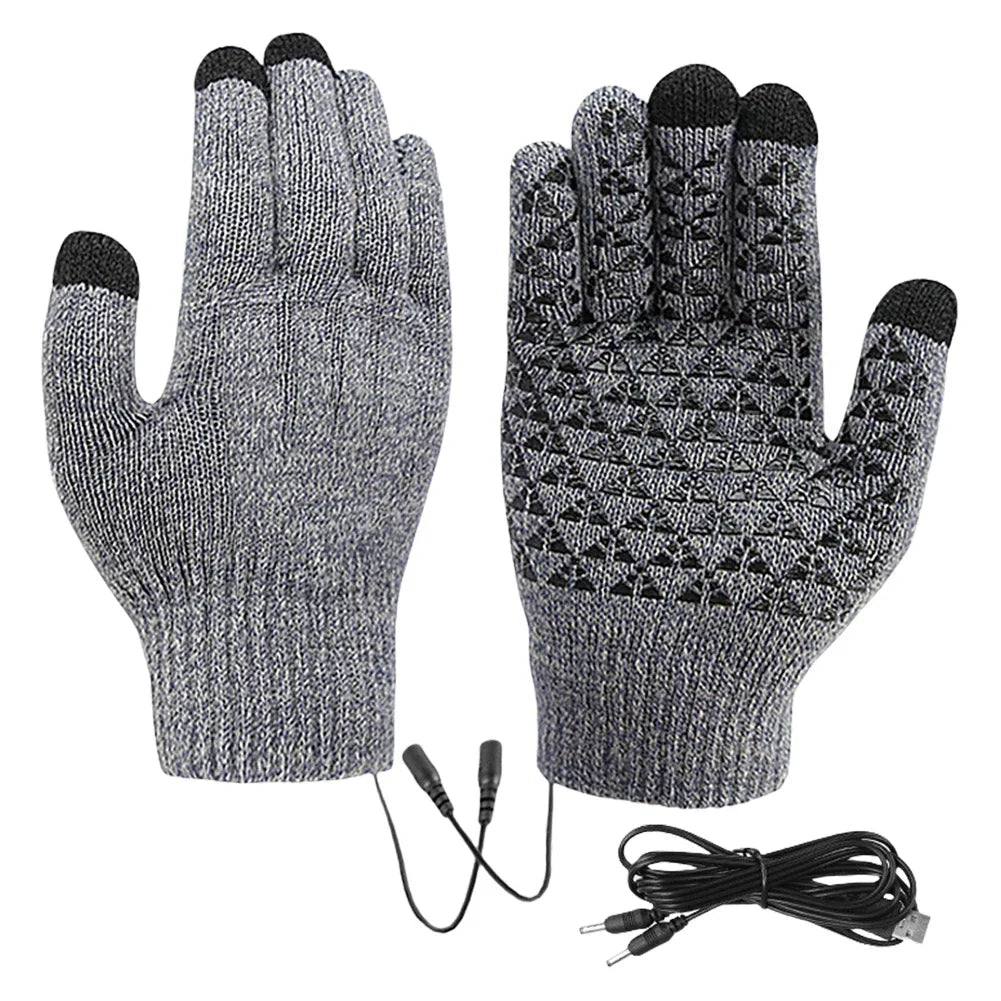 Winter-Ready USB Heated Gloves with Touchscreen Compatibility