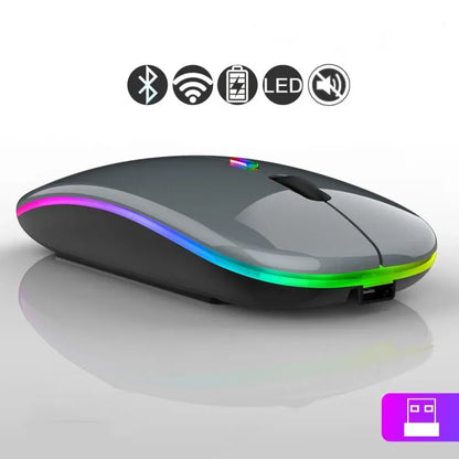 Bluetooth Mouse for Apple Macbook Air Pro Retina 11 12 13 15 16 Mac Book Laptop Wireless Mouse Rechargeable Mute Gaming Mouse