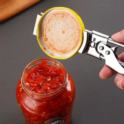 Premium Adjustable Stainless Steel Jar Opener — Multi-Function Kitchen Helper for Effortless Opening