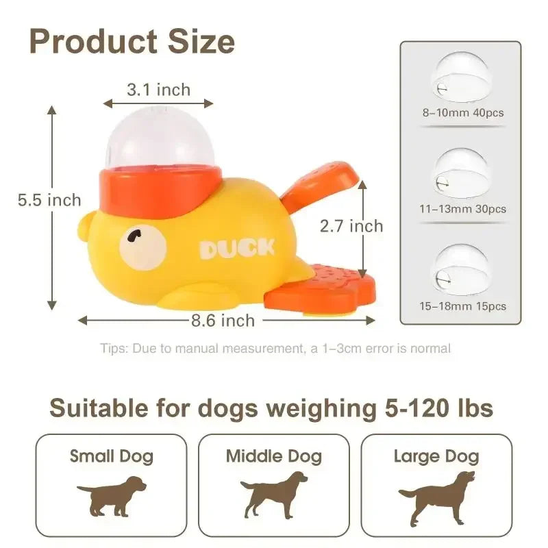 Engaging Interactive Cartoon Duck Puzzle Feeder for Dogs