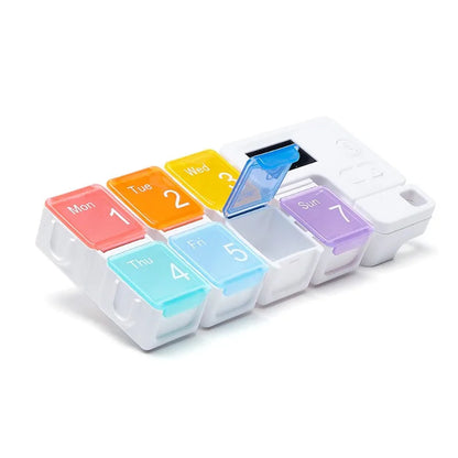 Smart Electronic Weekly Pill Organizer with Dose Reminders