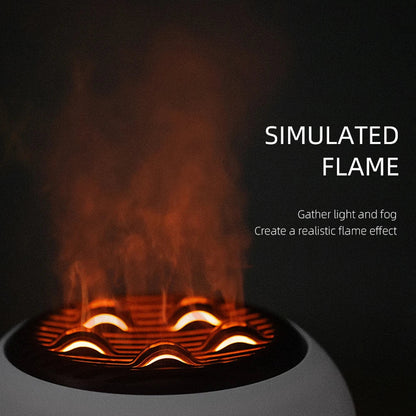 Dynamic Jellyfish Flame Aroma Diffuser with Ambient LED Lighting