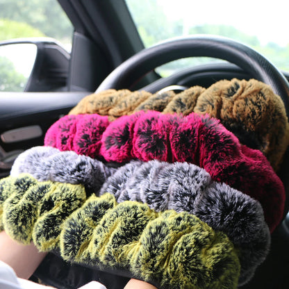 Cozy Plush Winter Steering Wheel Cover — Soft, Warm, and Snug Grip for Cold Weather Driving