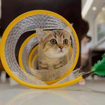 Foldable S-Shaped Interactive Cat Tunnel for Endless Playtime