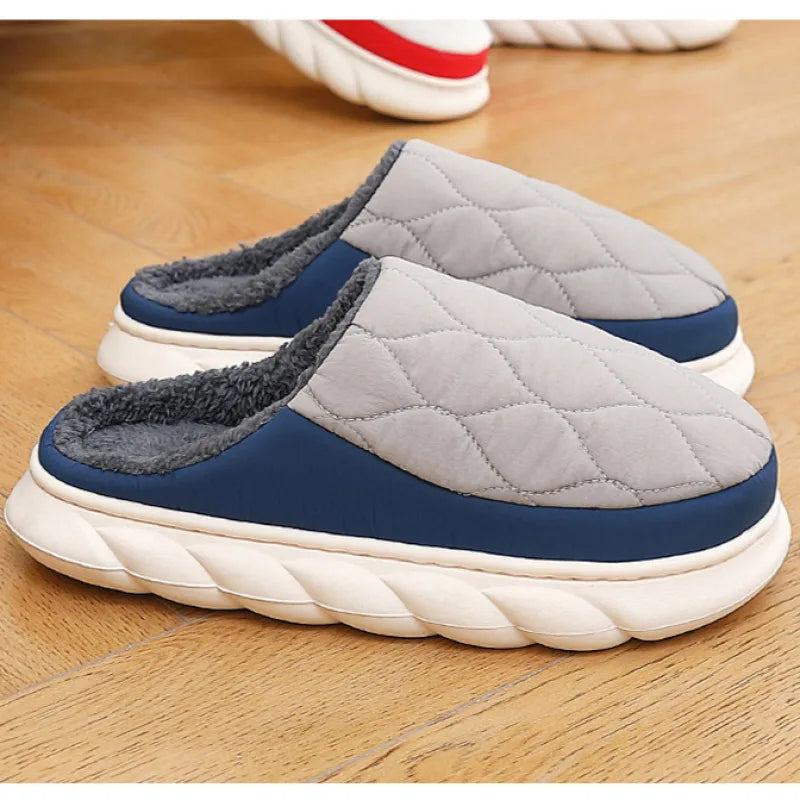 Men's Waterproof Winter Slippers – Warm, Cozy Indoor Footwear