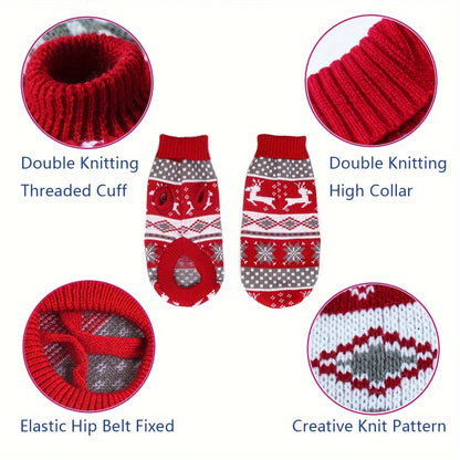 Cozy Knitted Christmas Sweater for Small Dogs