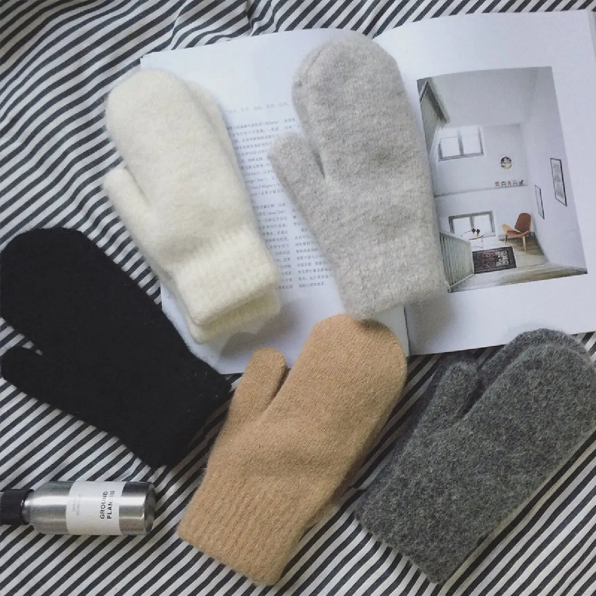 Luxurious Women's Cashmere Knit Mittens for Winter – Soft, Warm & Cozy