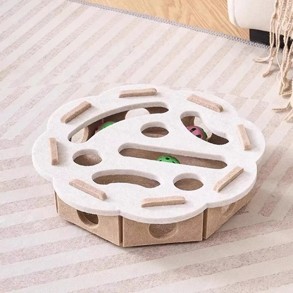 Felt Interactive Cat Puzzle Box - Stimulating Puzzle Toy for Cats