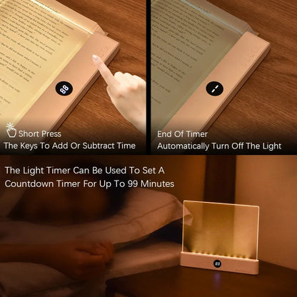 LED Night-Vision Flat-Panel Reading Light - Slim, Ultra-Bright Desk Lamp for Comfortable Reading